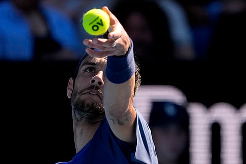 Australian Open 2025: Lorenzo Musetti serves to Matteo Arnaldi