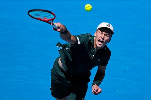 Australian Open 2025: Jenson Brooksby U.S. serves to Taylor Fritz