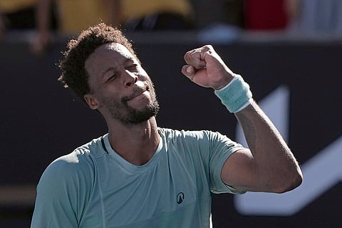 Australian Open 2025: Gael Monfils celebrates after defeating Giovanni Mpetshi Perricard 