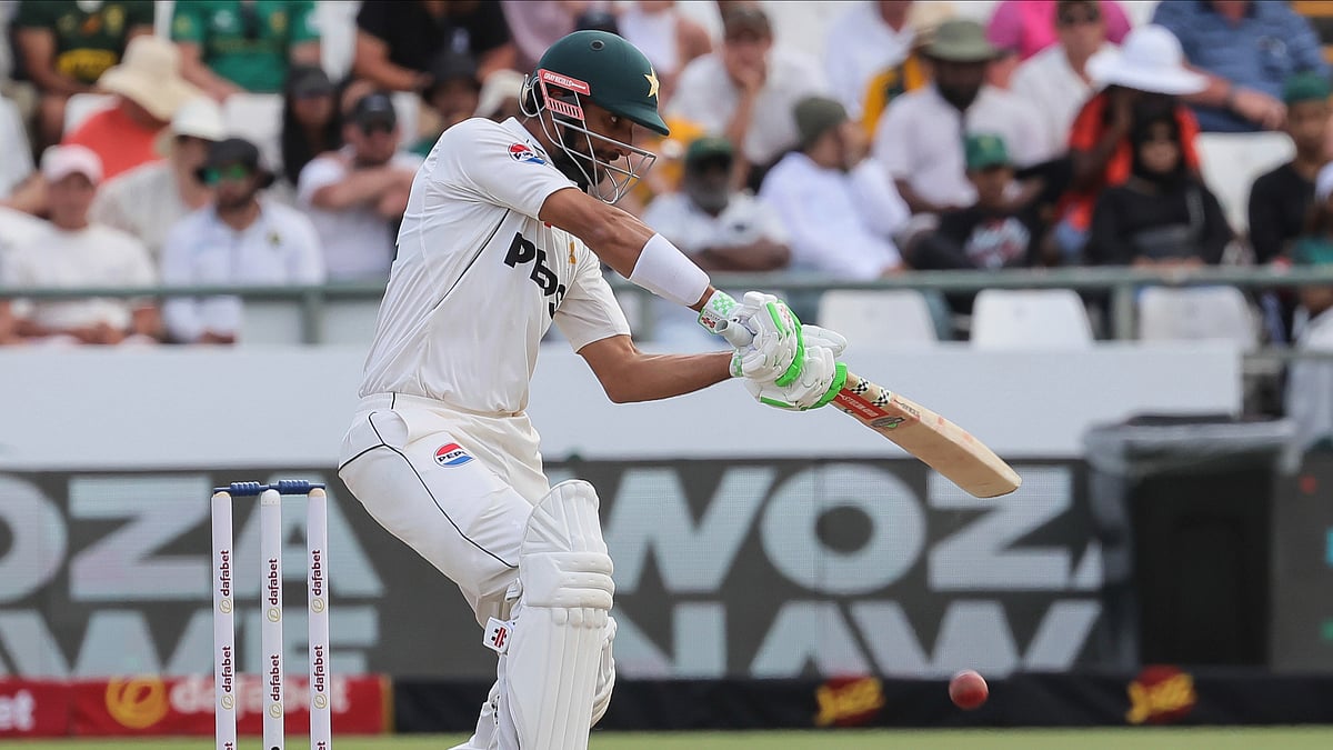 Pakistans Shan Masood bats, during the third day. AP Photo