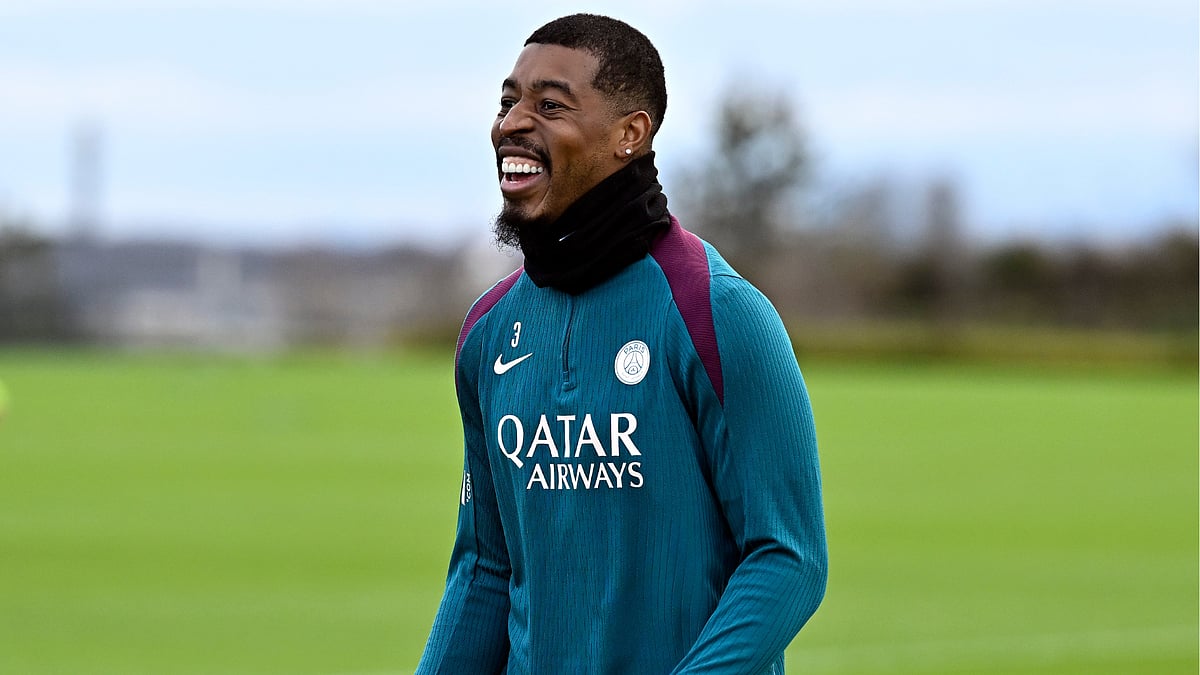 Presnel Kimpembe in Paris Saint-Germain training