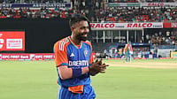 Photo: X/Hardik Pandya : File photo of Hardik Pandya in action for India
