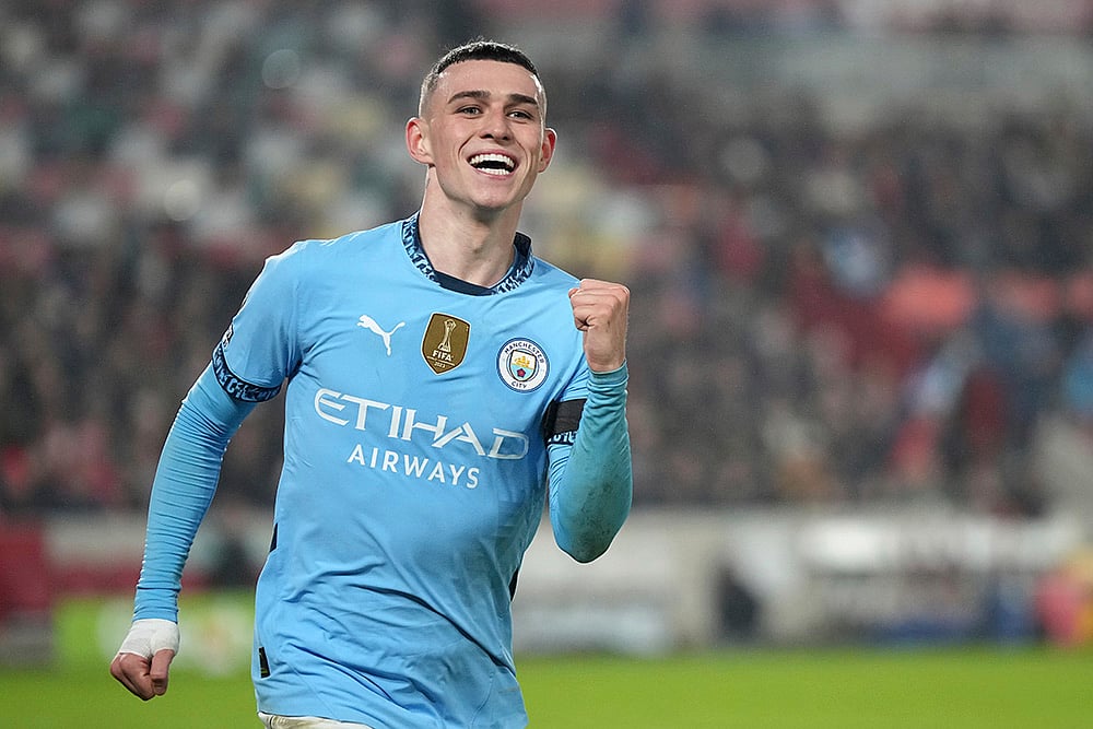 English Premier League soccer Brentford and Manchester City match: Phil Foden