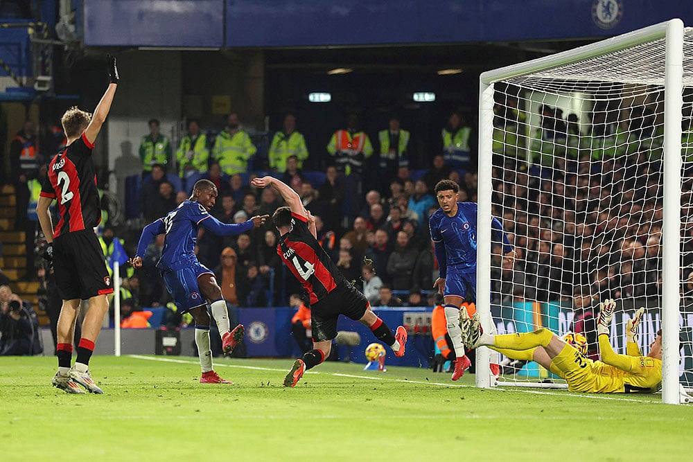 English Premier League soccer Chelsea and AFC Bournemouth match: Nicolas Jackson