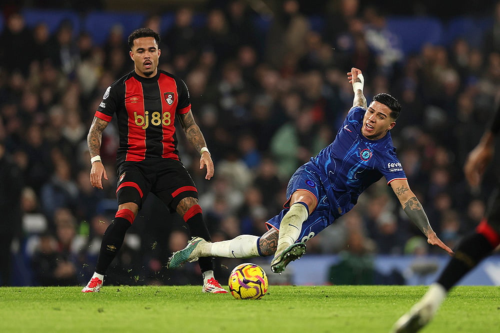 English Premier League soccer Chelsea and AFC Bournemouth match: Enzo Fernandez 