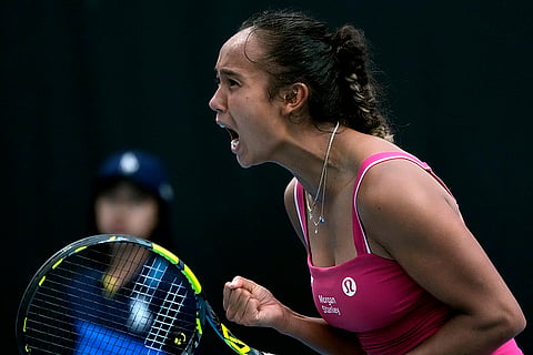 Australian Open 2025: Leylah Fernandez celebrates after defeating Cristina Bucsa