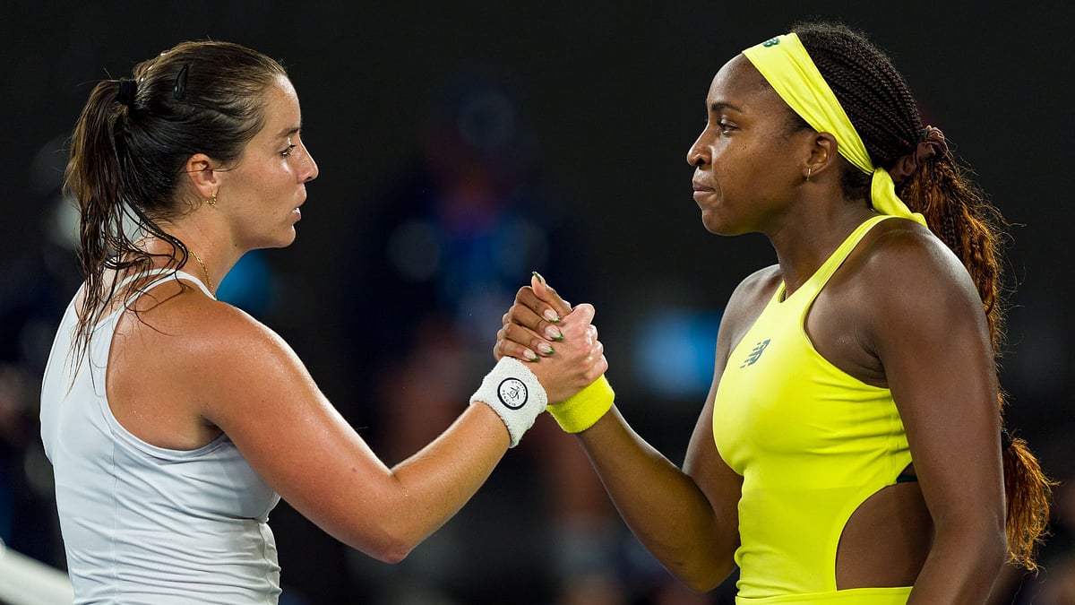 Burrage congratulates Gauff following her victory