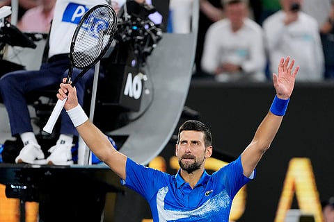 Australian Open 2025: Novak Djokovic celebrates after defeating Jaime Faria