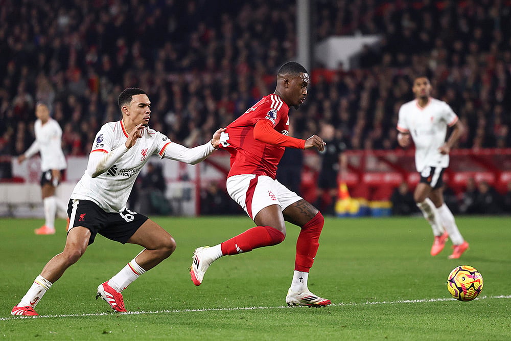 English Premier League soccer Nottingham Forest and Liverpool match: Trent Alexander-Arnold