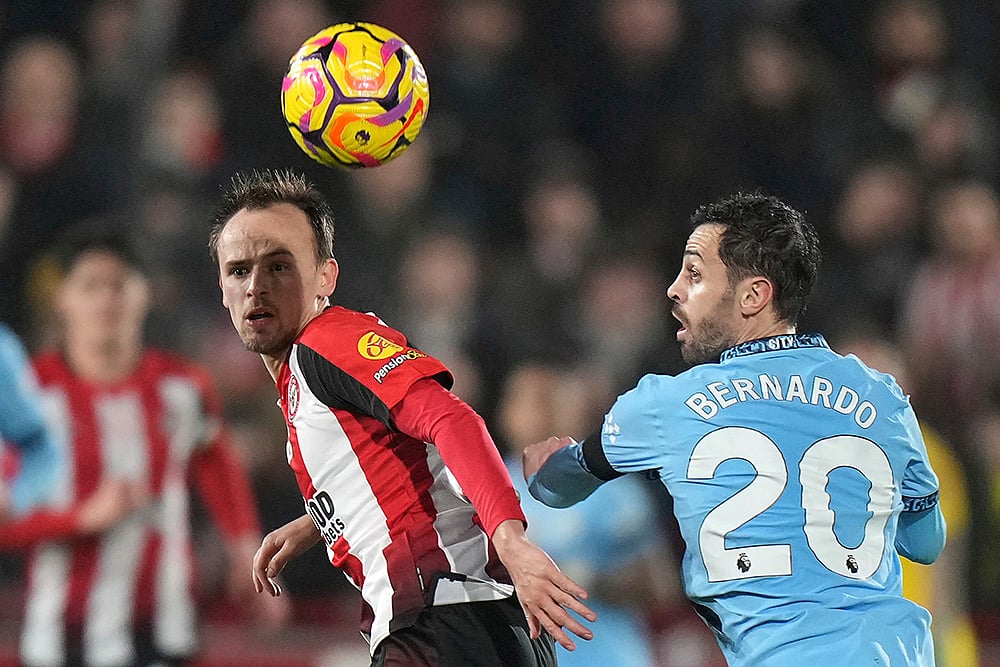 English Premier League soccer Brentford and Manchester City match: Bernardo Silva