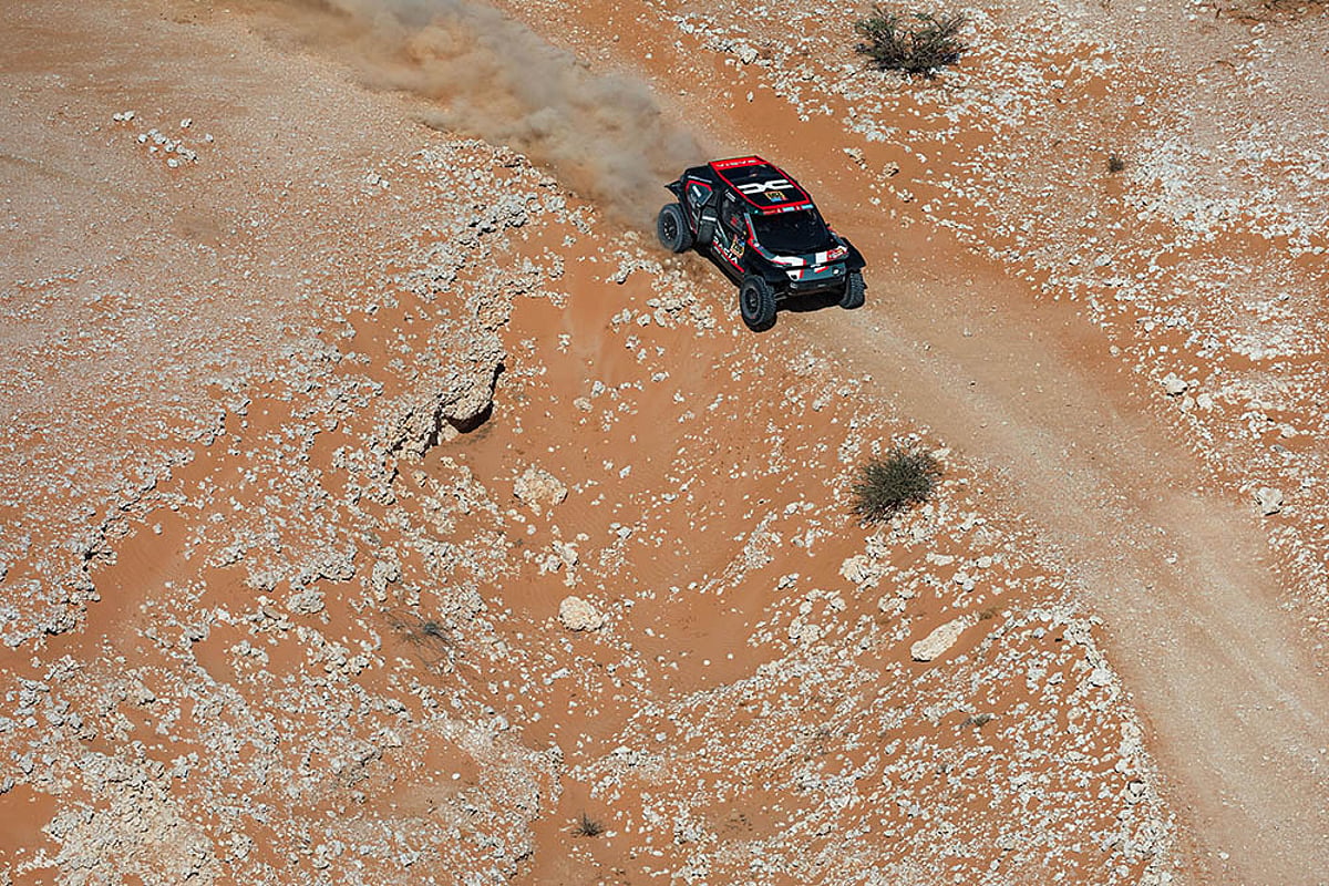 Dakar Rally 2025 Stage 9 from Riyad to Haradh, Saudi: Nasser Al-Attiyah and Edouard Boulanger