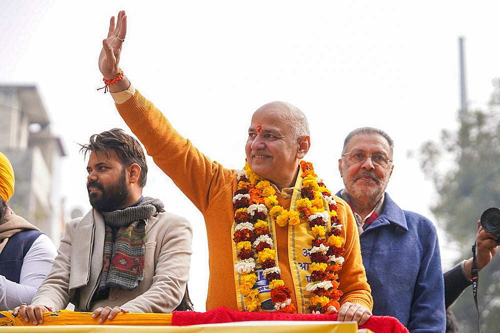 Manish Sisodia nomination rally for Delhi Assembly polls