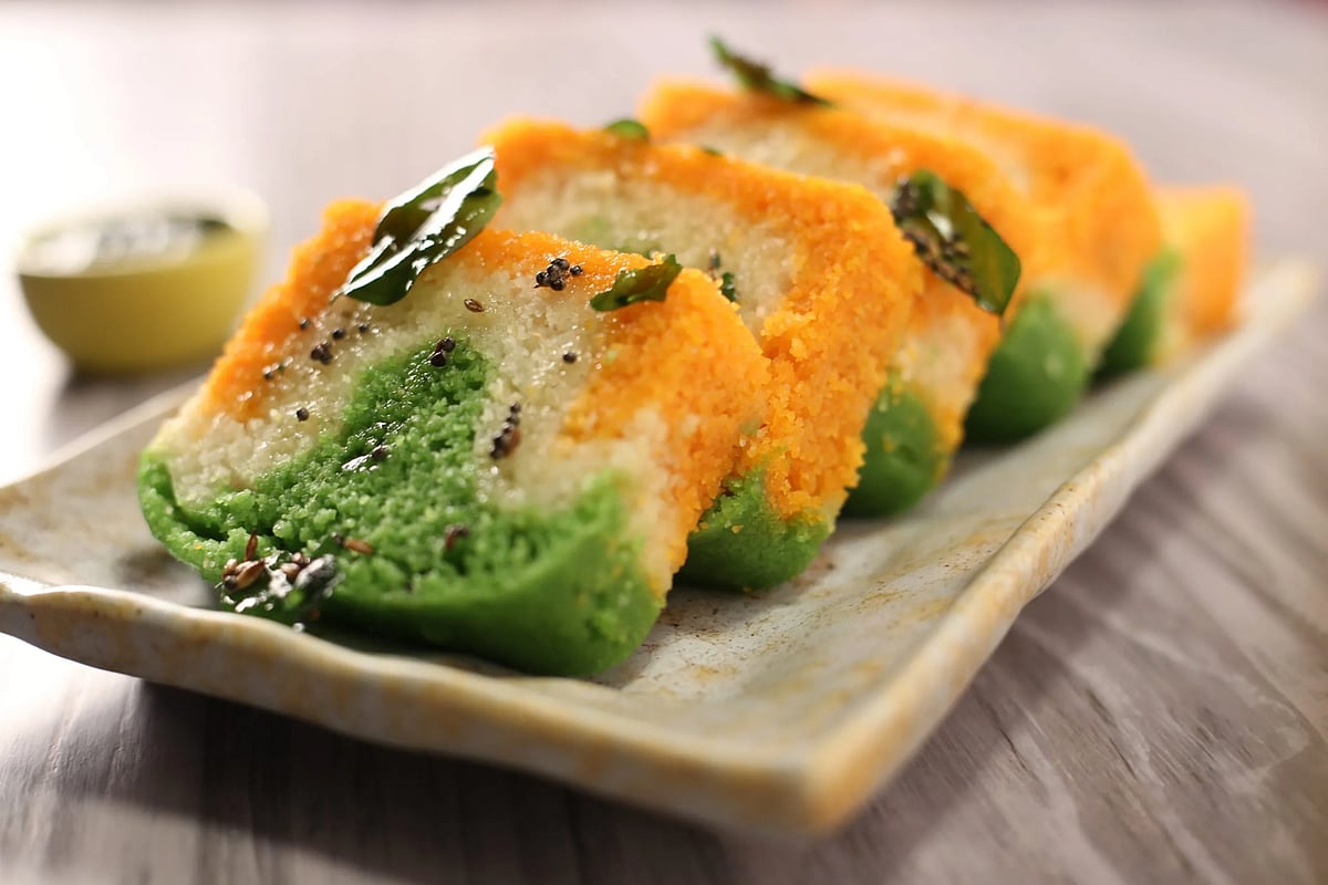 Tricolor Dhokla