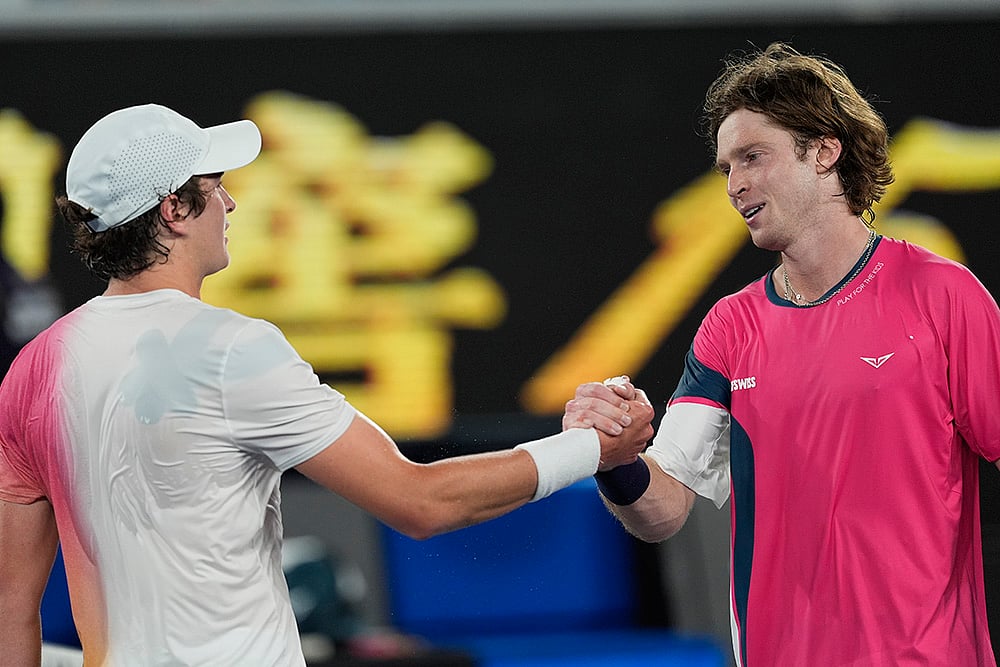Australian Open tennis Championship photo- Joao Fonseca vs Andrey Rublev -1