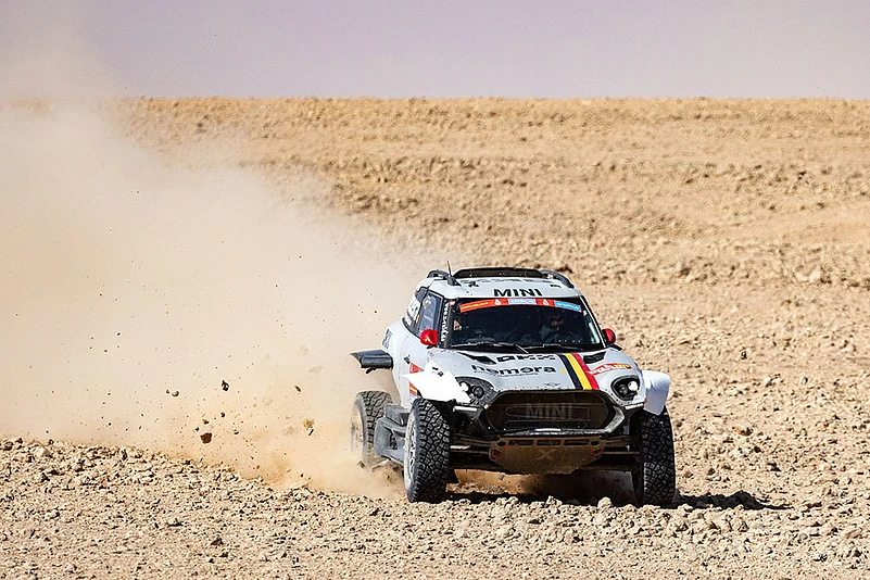 Dakar Rally 2025 Stage 9 from Riyad to Haradh, Saudi Arabia: Guillaume de Mevius and Mathieu Baumel