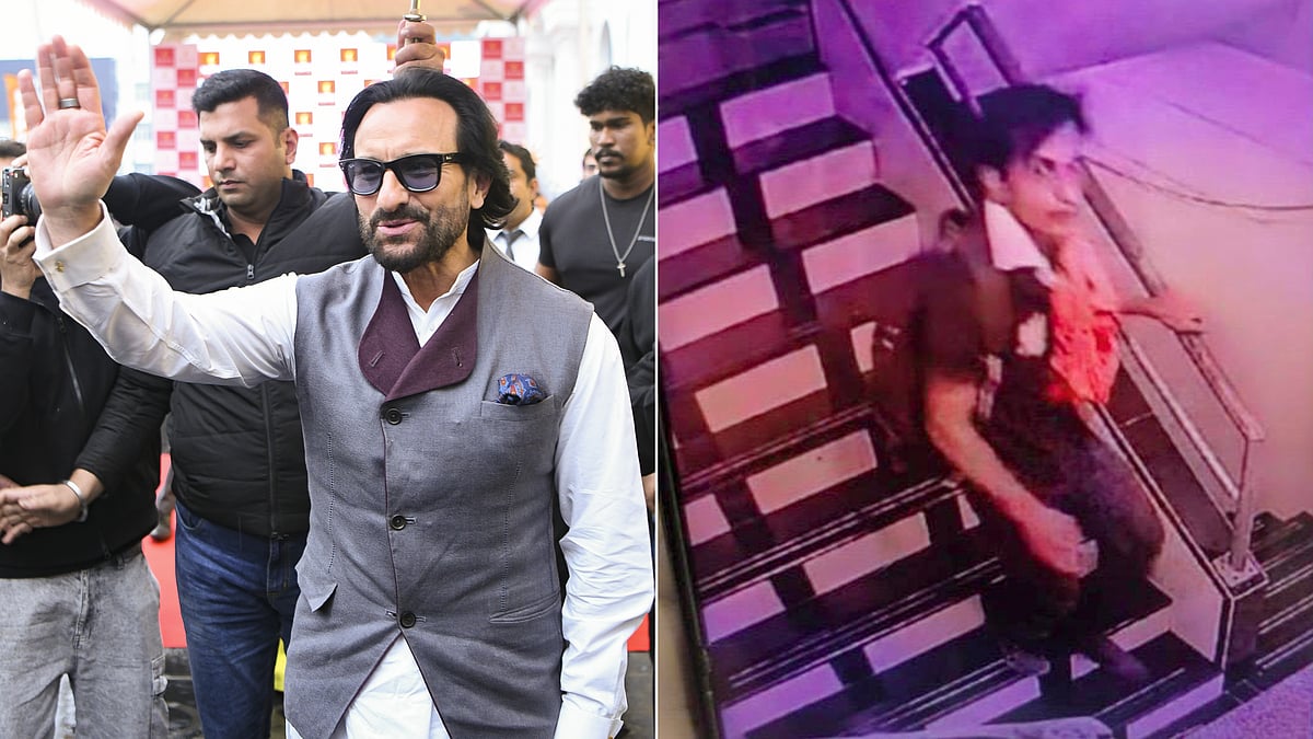 PTI : Bollywood actor Saif Ali Khan attacked at his home in Mumbai's Bandra while his entire family and staff were present inside. CCTV footage of intruder from early hours of January 16, 2025.