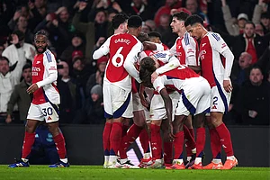 | Photo: Bradley Collyer/PA via AP : EPL: Arsenal vs Tottenham Hotspur