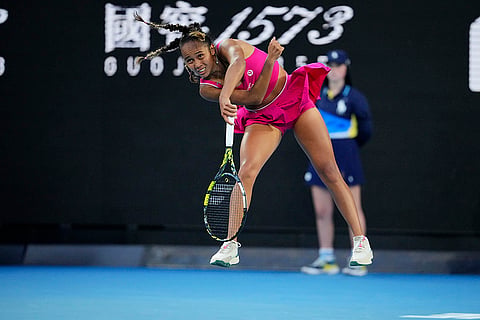 Australian Open 2025: Leylah Fernandez serves to Coco Gauff