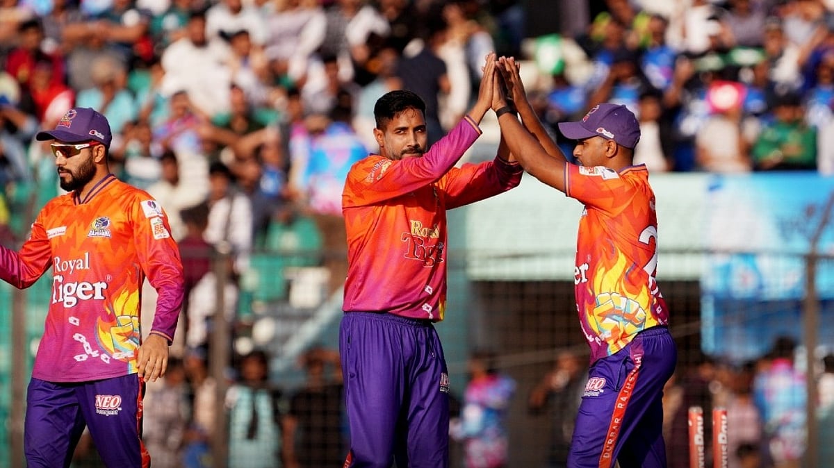 X/ @BCBtigers : Durbar Rajshahi players celebrating their win.