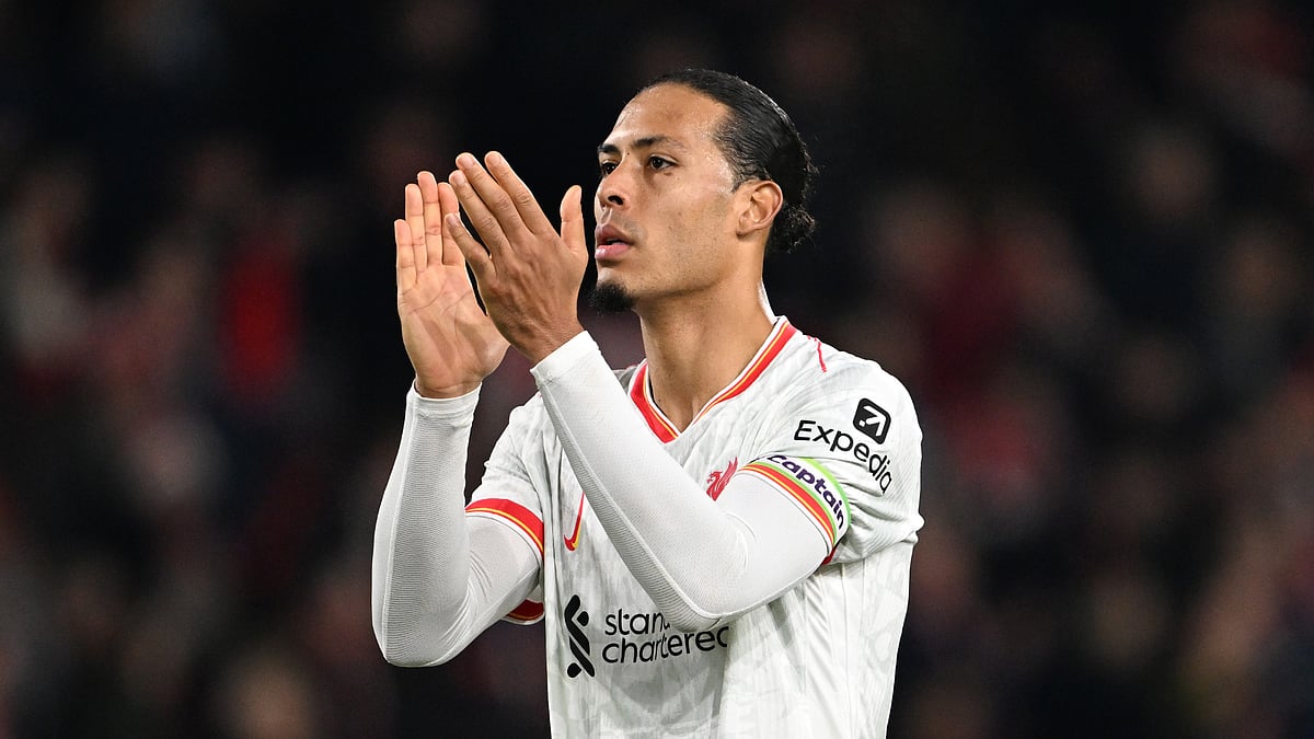 Virgil van Dijk after Liverpool's draw with Nottingham Forest. - null