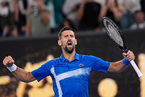 Australian Open 2025: Novak Djokovic reacts after defeating Tomas Machac