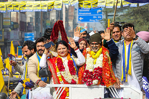 Delhi polls: AAP's Awadh Ojha campaigns