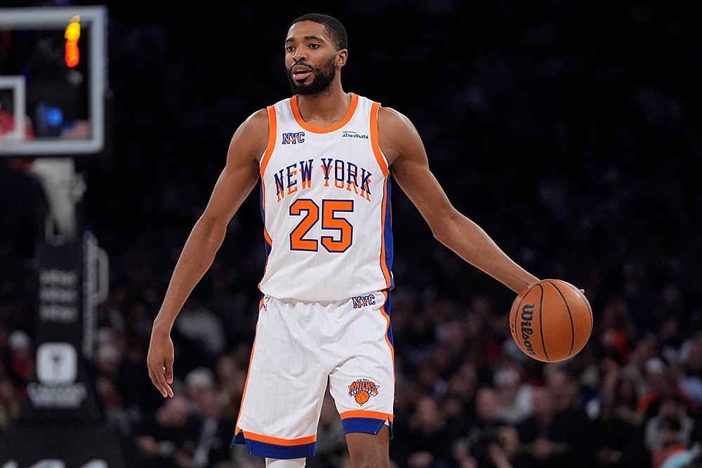 NBA basketball game Minnesota Timberwolves vs New York Knicks-Mikal Bridges