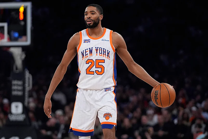 NBA basketball game Minnesota Timberwolves vs New York Knicks-Mikal Bridges
