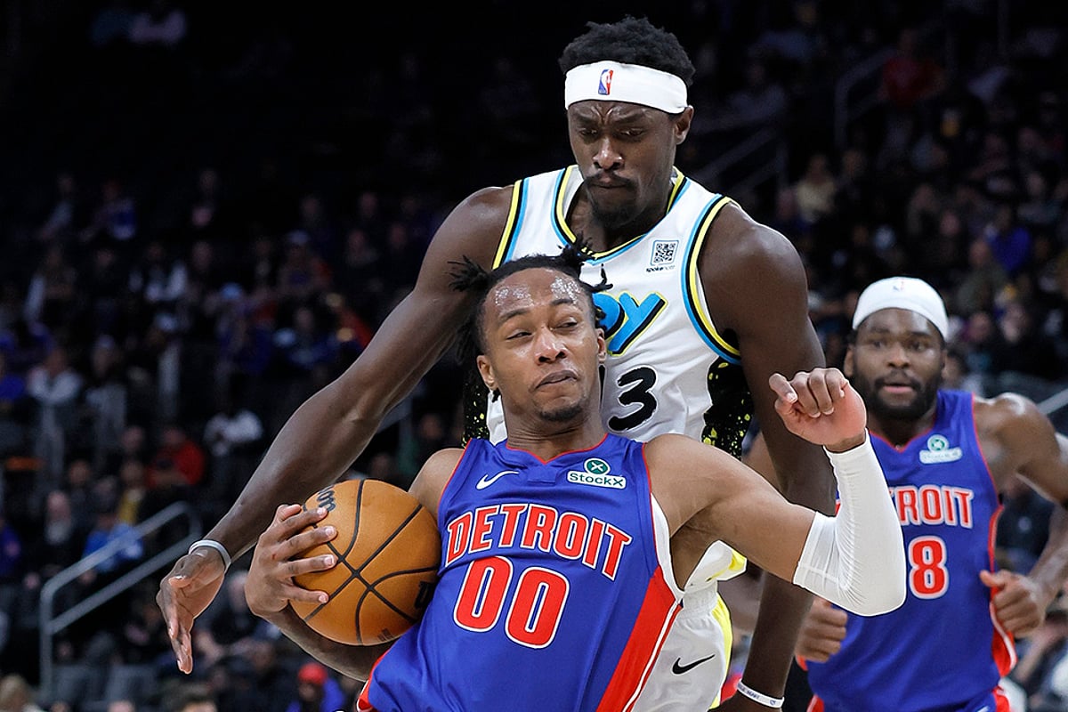 NBA basketball game Detroit Pistons vs Indiana Pacers-Ronald Holland II