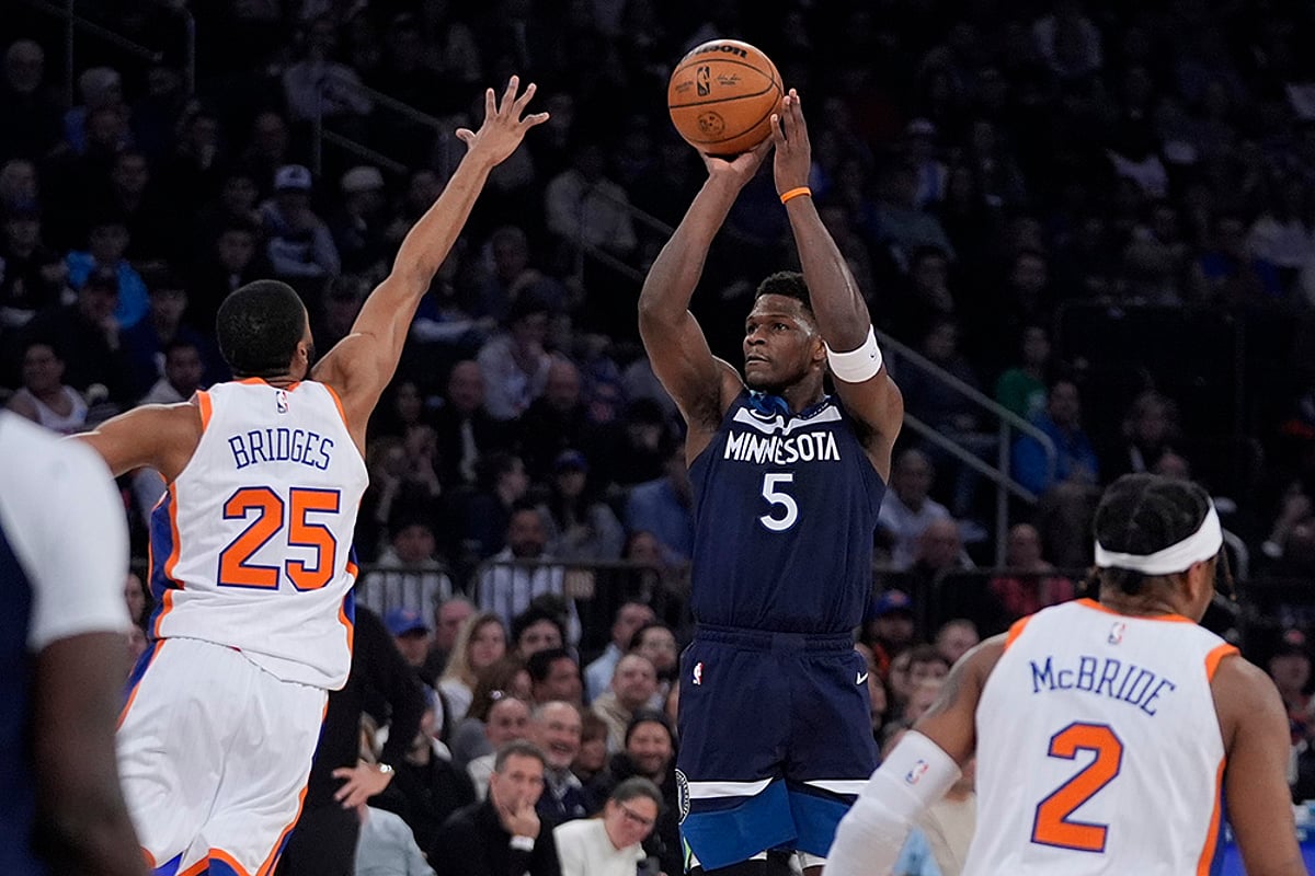 NBA basketball game Minnesota Timberwolves vs New York Knicks-Anthony Edwards