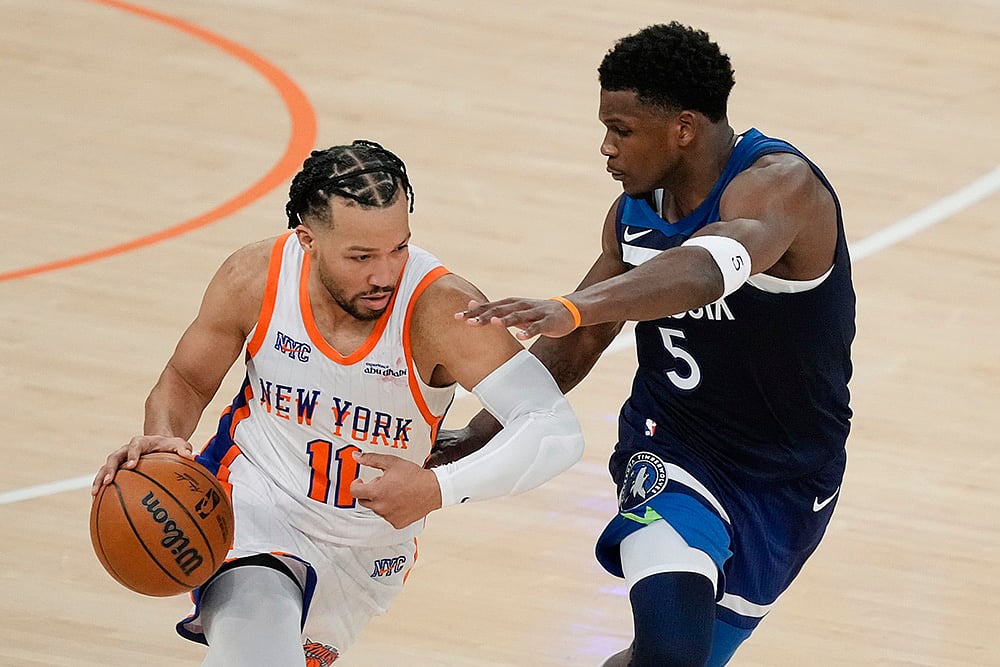 NBA basketball game Minnesota Timberwolves vs New York Knicks-Anthony Edwards