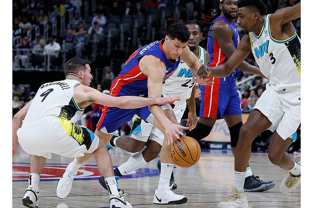 NBA basketball game Detroit Pistons vs Indiana Pacers-Simone Fontecchio