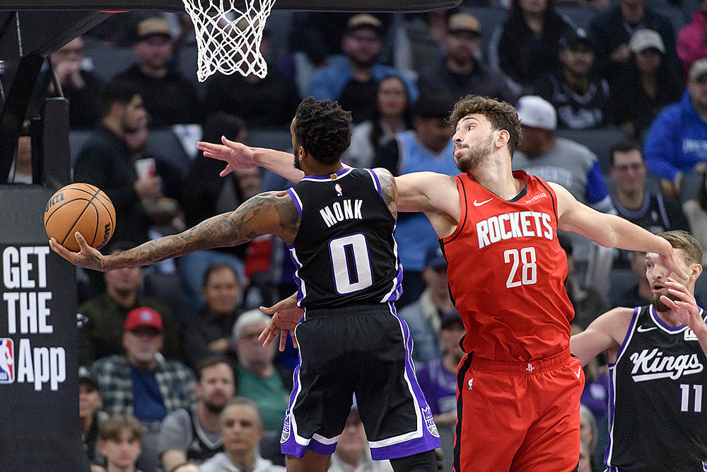 NBA basketball game Sacramento Kings vs Houston Rockets-Malik Monk