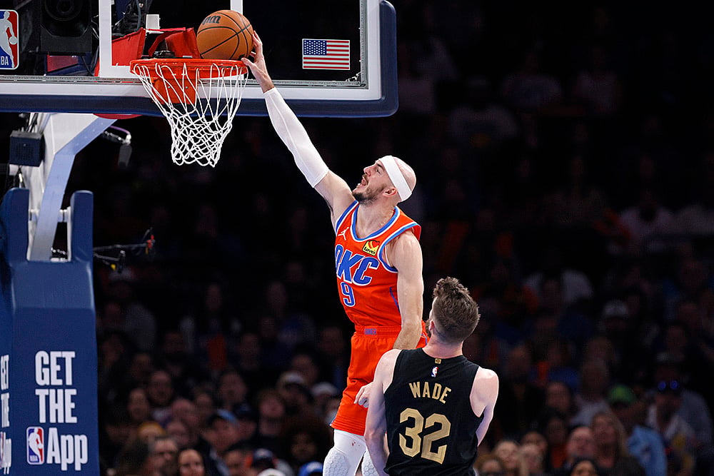 NBA basketball game Cavaliers Thunder vs Oklahoma City Thunder-Alex Caruso