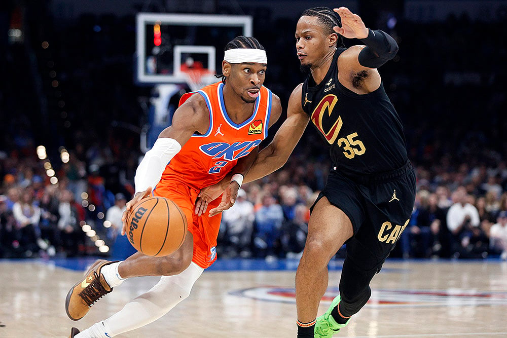 NBA basketball game Cavaliers Thunder vs Oklahoma City Thunder-Isaac Okoro