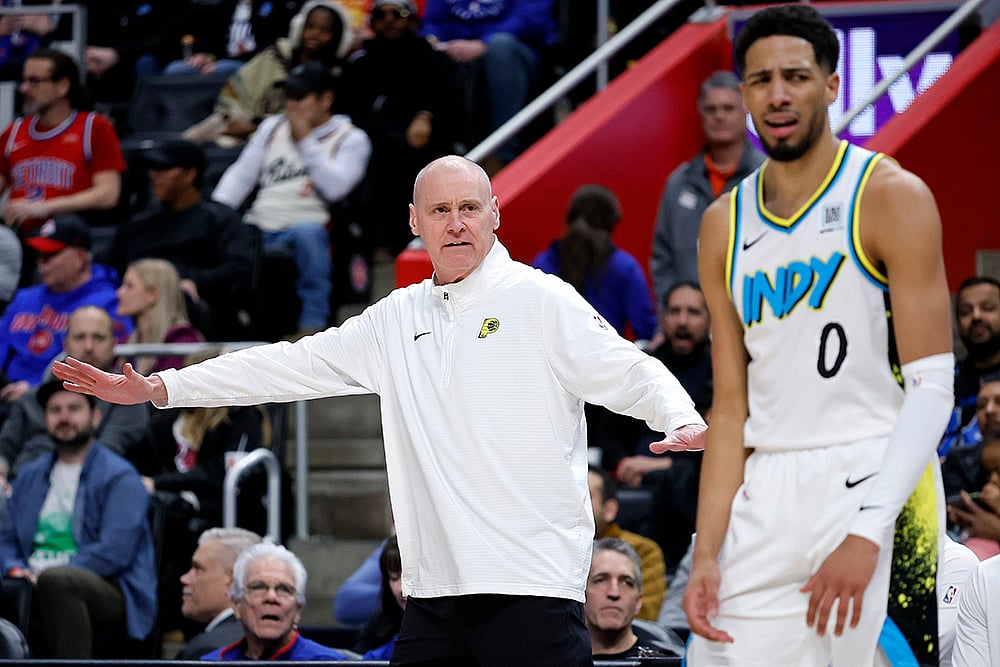 NBA basketball game Detroit Pistons vs Indiana Pacers- Rick Carlisle