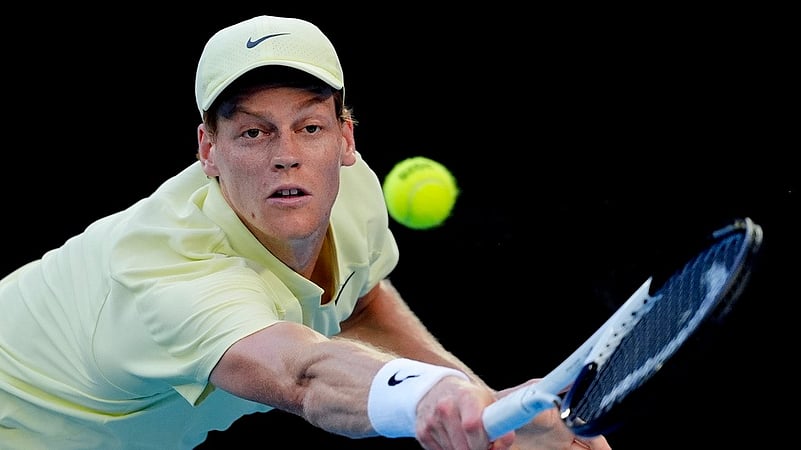 Jannik Sinner in action at the Australian Open.
