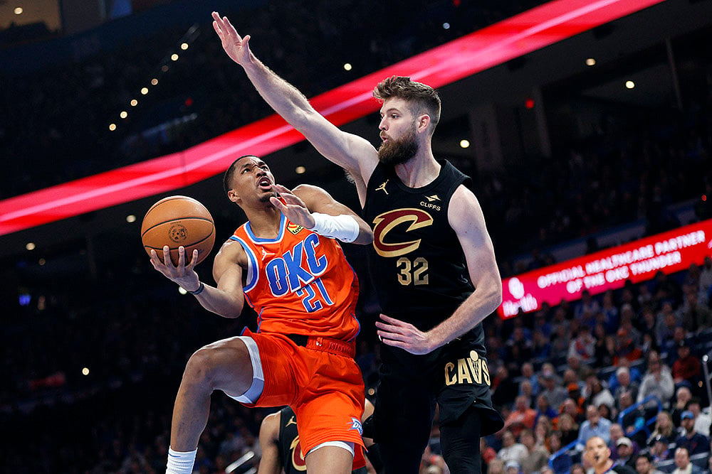 NBA basketball game Cavaliers Thunder vs Oklahoma City Thunder-Aaron Wiggins