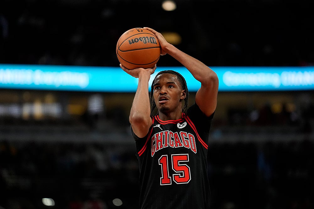 NBA basketball game Chicago Bulls vs Charlotte Hornets- Julian Phillips 