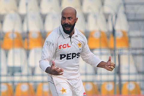 PAK vs WI 1st Test Day 3: Pakistan's Sajid Khan celebrates after taking the wicket Kraigg Brathwaite 