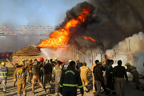 Maha Kumbh Festival Fire