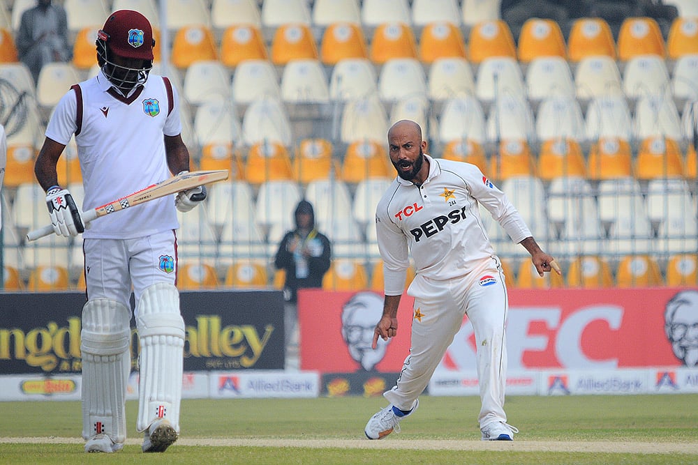 Pakistan Vs West Indies 1st Test Cricket Day 3 photos: Sajid Khan