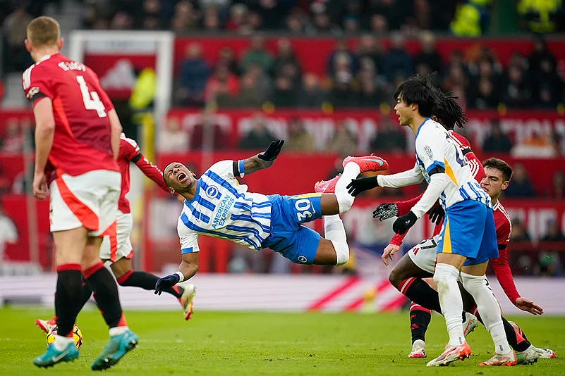 English Premier League soccer Manchester United and Brighton and Hove Albion: Pervis Estupinan