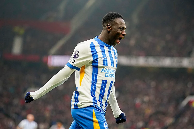 English Premier League soccer Manchester United and Brighton and Hove Albion: Yankuba Minteh