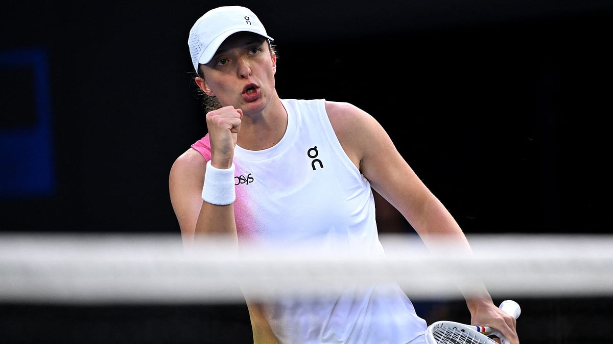 Iga Swiatek is into the Australian Open quarter-finals. - null