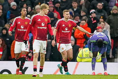 EPL 2024-25: Matthijs de Ligt comforts Manchester United's goalkeeper Andre Onana 