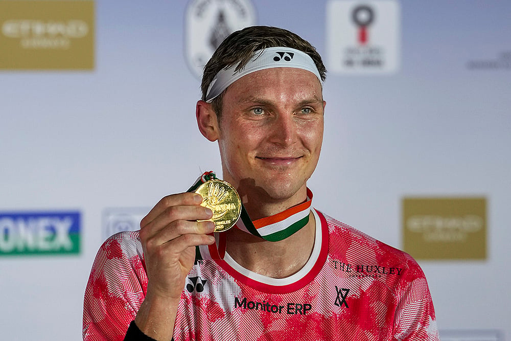 | Photo: PTI/Atul Yadav : India Open 2025 Badminton: Denmark's Viktor Axelsen
