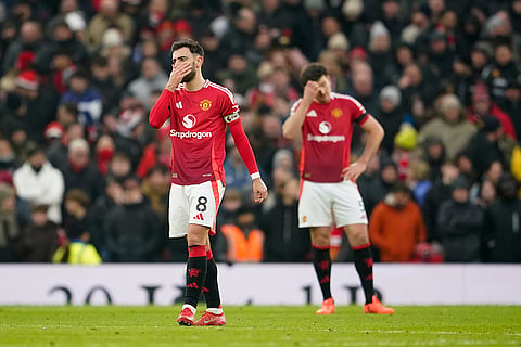 EPL 2024-25: Bruno Fernandes and Harry Maguire react after Brighton scored its side third goal