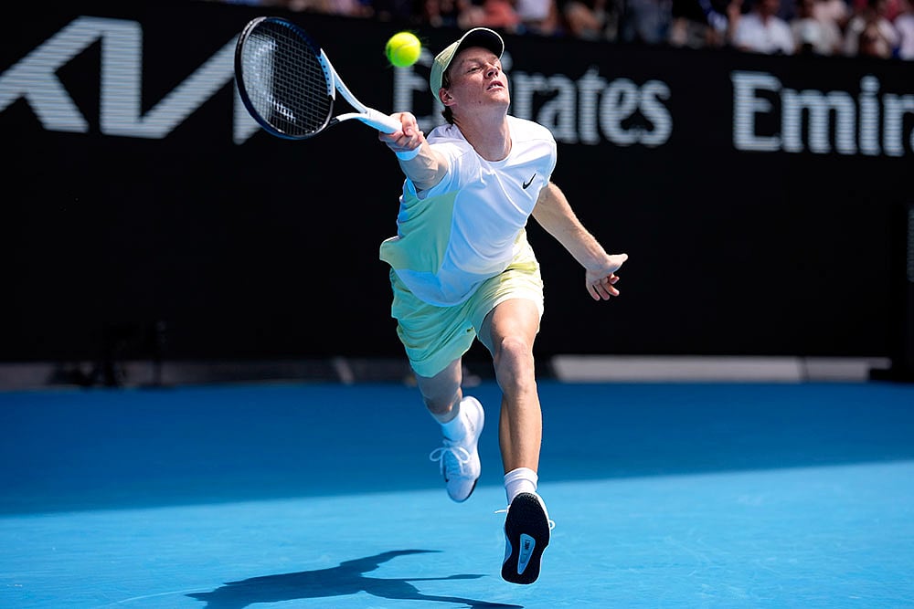 Photo: AP/Asanka Brendon Ratnayake : Australian Open Tennis: Jannik Sinner vs Holger Rune