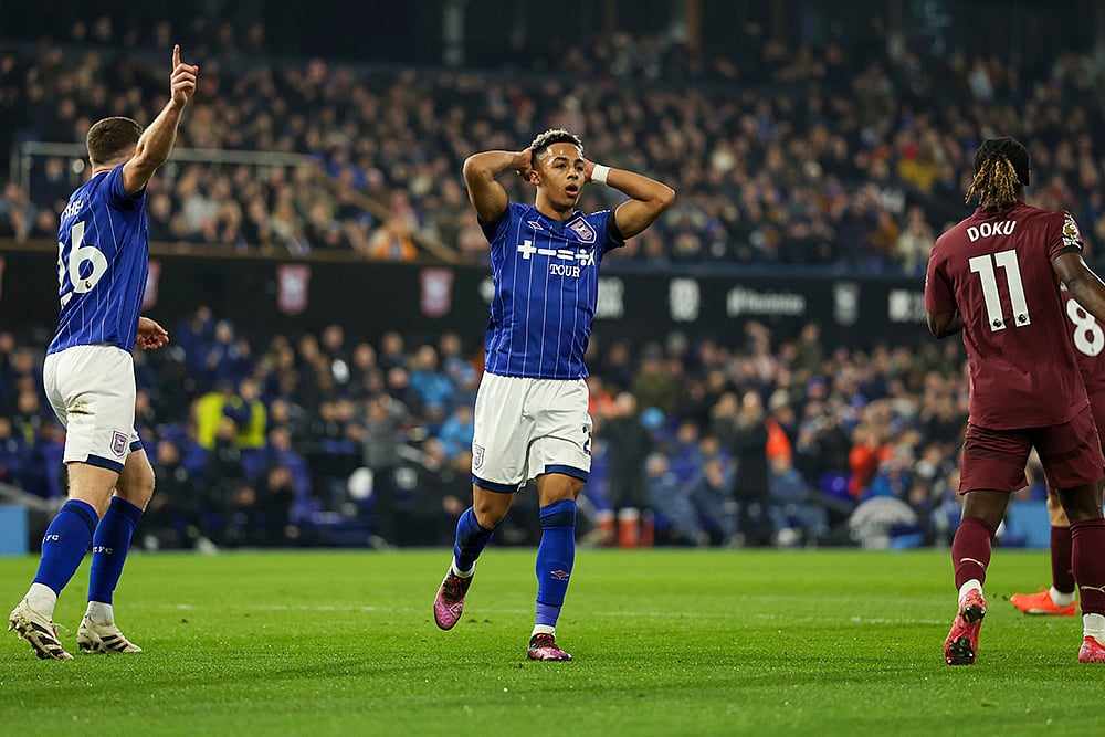 English Premier League soccer Ipswich Town Vs Manchester City photo: Omari Hutchinson